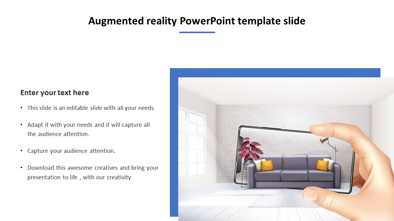 augmented reality PowerPoint template slide